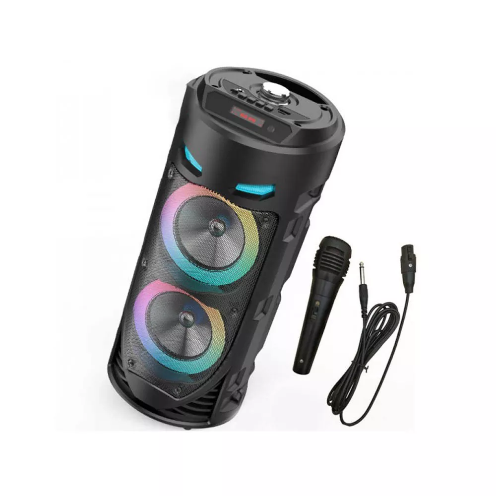 Haut Parleur Bluetooth Karaoke Plus Micro Noir -SpaceNet Tunisie